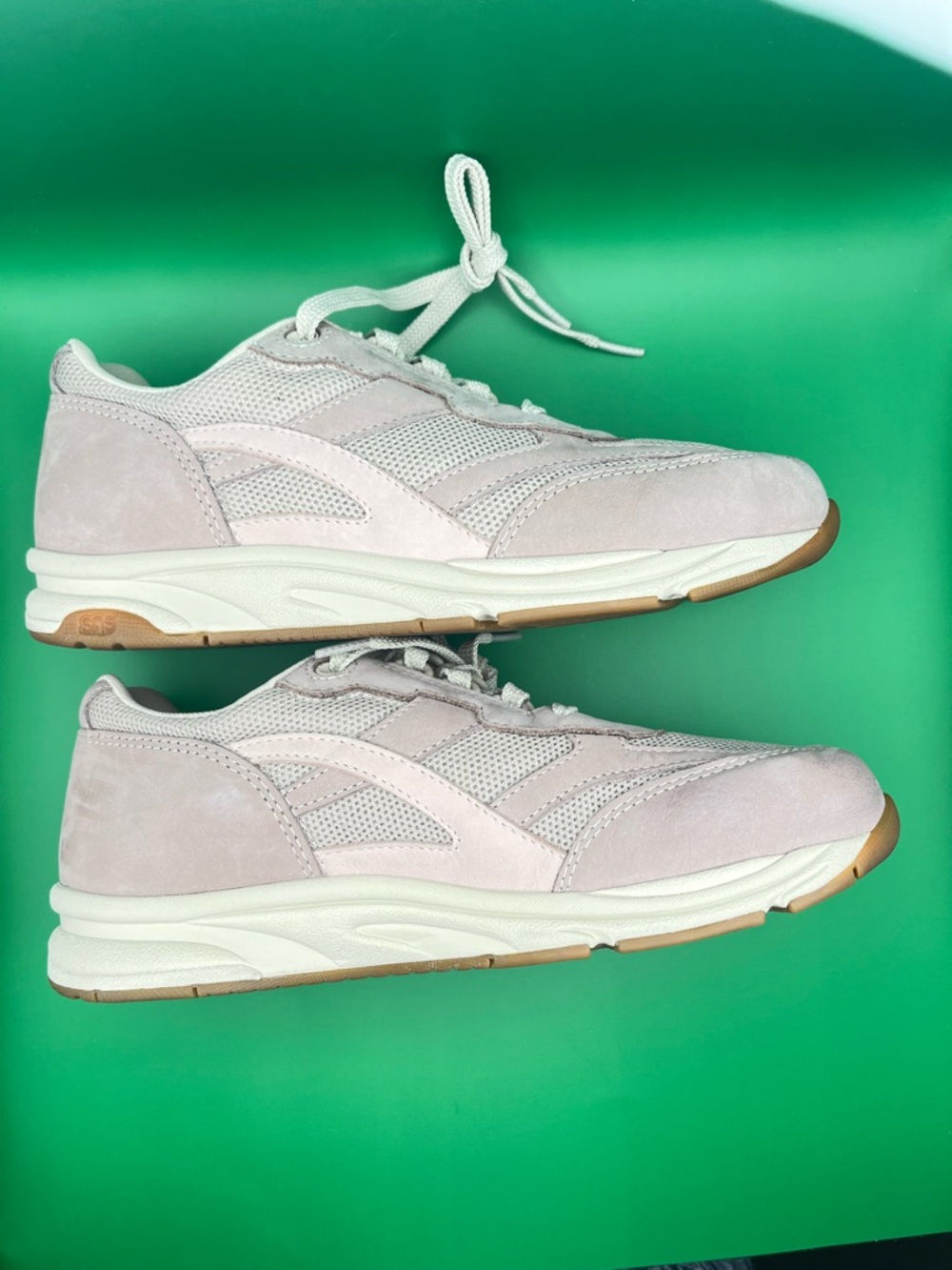 SAS New Women's 7.5W Comfort Walking Sneakers Taupe Lace-Up with Mesh - Picture 6 of 7